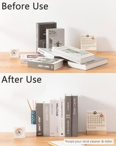 Kingsmile Book Ends, Adjustable Bookends for Shelves, Metal Bookends for Heavy Books, Book Stopper Organzier with Pen Holder for Desk, Kids Room, Office, Classroom, Library, Study Room.(Blue) - Image 4