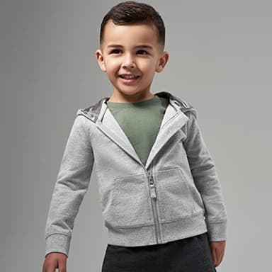 Gerber Baby Boy's Zip Up Hoodie, Heather Gray - Image 4