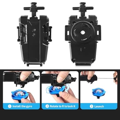 X Battling Set, 12 Spinning Tops, 3 Launchers and 1 Grip with Storage Box, Kids Toys Birthday Gift Ideal for 6+ Years Old Boys - Image 5