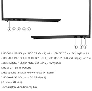 Lenovo ThinkPad E16 G2 Business Laptop Computer, 16" FHD+, AMD 8-Core Ryzen 7 7735HS (Beat i7-1360P), 32GB DDR5, 1TB PCIe SSD, WiFi 6E, Fingerprint Reader, Backlit Keyboard, Windows 11 Pro(Renewed) - Image 6