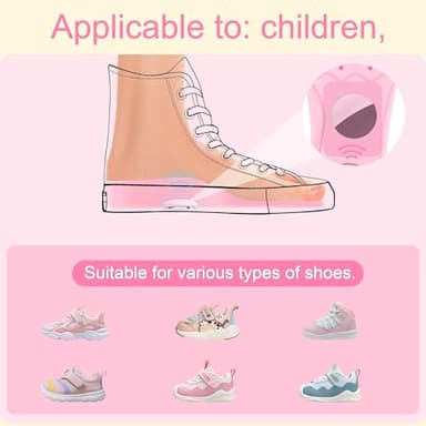 RFUNGUANGO Insoles for Airtag Hidden Holder, Tracker Devise Case for Kids, Comfortable Inserts for Shoes，Pink Rainbow (Pink, 6.89-7.48IN 10 Toddler-12.5 Toddler) - Image 3