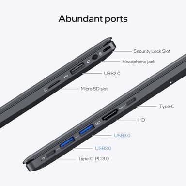 UOWAMOU Laptop Computer 15.6 inch, Intel Quad Core N95, 12GB LPDDR5 RAM 1TB NVMe SSD Laptop with FHD IPS Display, WiFi 5, BT5.0, USB Type C and Fingerprint, 2 Years Warranty, Windows 11 Pro - Image 5