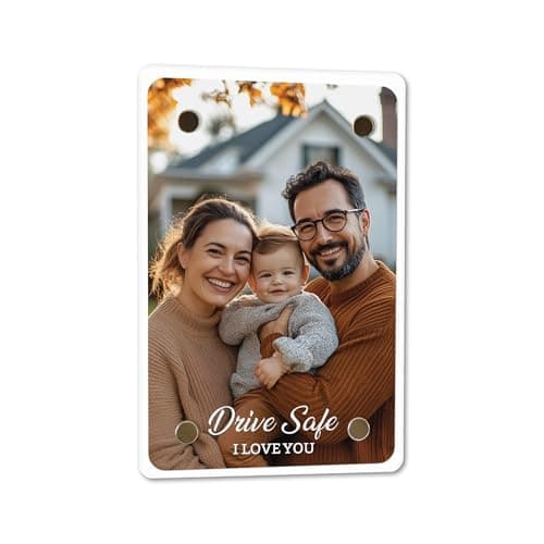 Drive Safe I Love You Visor Clip, Car Picture Holder, Sun Visor Photo Clip, Acrylic Magnetic Photo Clip, Car Picture Frame, Magnetic Photo Frames - Image 1