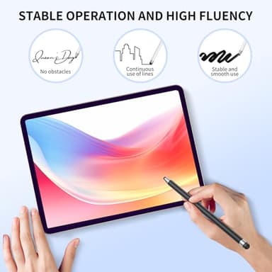 Stylus (10Pcs), Stylus Pen for Touchscreen, High Precision and Sensitivity Stylus Pen for iPad/iPhone/Samsung/Android Smartphone and Tablets, Compatible with All Capacitive Touch Screen (Black/White) - Image 3