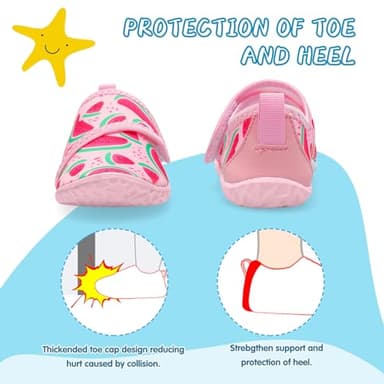 Baby Girl Water Shoes Slip on Wearable Sole Quick Dry Skin Barefoot Walking Shoes Athletic Swim Beach Socks Blue Scales Little Kid 13 - Image 3
