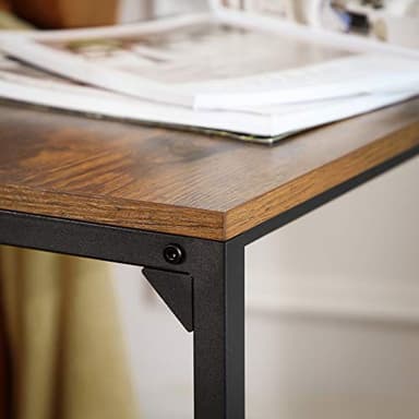 VASAGLE C Shape End Table, Small Coffee Table for Couch Or Sofa, Industrial Side Table in Living Room, Bedroom, 13.8 x 21.7 x 26 Inches, Rustic Brown and Black ULNT52BX - Image 9