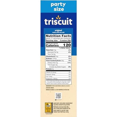 Triscuit Original Whole Grain Wheat Crackers, Vegan Crackers, Healthy Snacks, Lunch Snacks, Party Size, 17 oz - Image 18