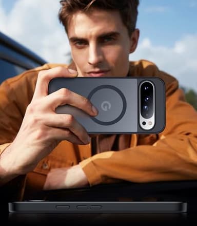 SPIDERCASE Magnetic for Google Pixel 10/Pixel 10 Pro Case, Military Grade Drop Protection Slim Translucent Matte Shockproof Anti-Fingerprint Phone Case for Pixel 10/10 Pro, Black - Image 7