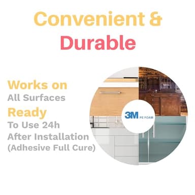 Inaya Cabinet Locks Baby Proofing - Child Proof Drawer Locks - Child Safety Cabinet Latches with 3M Adhesive Easy Installation - No Drilling or Extra Screws (8 Pack) - Image 5