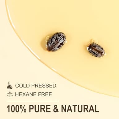 Yoken EWG Verified Castor Oil Glass Bottle 32 fl oz (with Pump) 100% Pure Castor Oil for Skin Face Hair, Cold Press, Hexane Free, Unrefined Caster oil for Pack Wrap Deep Nourish Body - Image 4