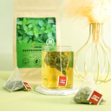 FullChea - Peppermint Tea Bags, 50 Teabags - Premium Peppermint Leaves - Refreshing & Minty - Non-GMO - Caffeine-free - Freshen Breath & Aid Digestion - Image 3