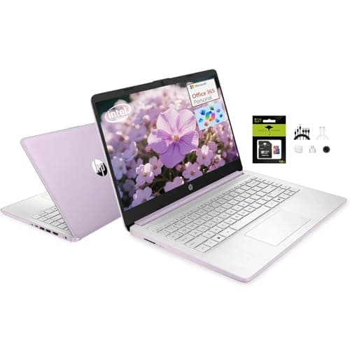 HP 14" Student-Laptop with Copilot AI office365, Intel Processor N150(Up to 3.6GHz) 8GB RAM 384GB Storage(128GB UFS + 64GB Ghost Manta SD Card) Win11 Lavender - Image 1