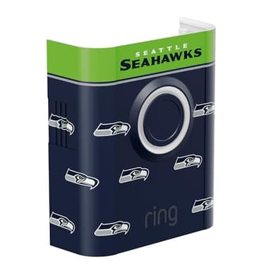 All-New Limited Edition, Official NFL Faceplate for Ring Doorbells - Video Doorbell 3, Video Doorbell 3 Plus, Video Doorbell 4, Battery Doorbell Plus, and Battery Doorbell Pro | Seattle Seahawks - Image 1