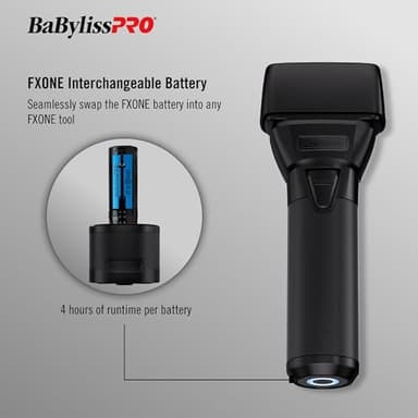 BaBylissPRO FXONE Double Foil Shaver with Interchangeable Battery, Electric Razor for Men, Pivoting Foil Head for Close Shave, Up to 3-Hour Runtime - Image 2