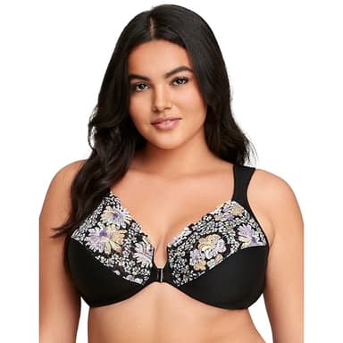 Glamorise Full Figure Plus Size Wonderwire Front-Closure Bra Underwire #1245 - Image 7