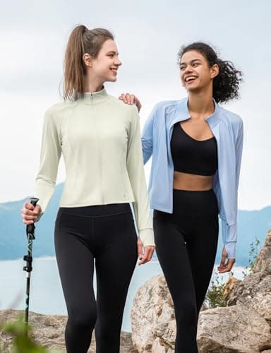 baleaf Women's SPF Sun Shirts UV Protection UPF 50+ Full Zip Jacket Lightweight Quick Dry Long Sleeve Clothing Raw Linen S - Image 6