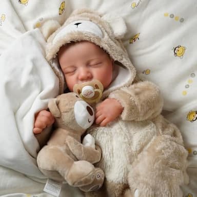 BABESIDE Lifelike Reborn Baby Dolls Boy - 17-Inch Baby Soft Body Realistic-Newborn Baby Doll Silicone Full Body Vinyl Real Life Baby Dolls with Toy Accessories - Image 4