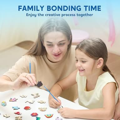 JOYIN 12 pcs Fantasy Wooden Magnets, Kids Unicorn Painting Craft, Spring and Rainy Day Activities School Art Projects, Toys for Kids Aged 3+ Birthday Easter - Image 6