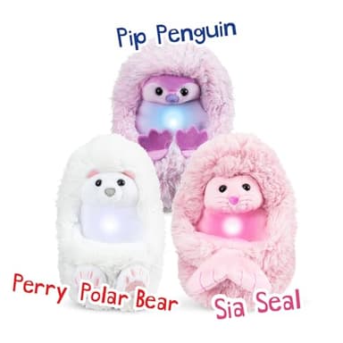 Curlimals Arctic Glow - Perry Polar Bear - Interactive Plush - Image 2