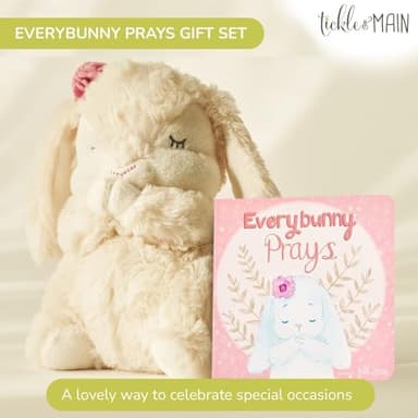 Tickle & Main Everybunny Prays Bunny Plush & Musical Prayer Toy for Christening Gifts for Girls - Pink, 7 In - Baby Dedication & Baptism Gifts for Girls with Illustrated Board Book - Image 3
