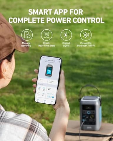 Anker SOLIX C300 DC Power Bank Station, Outdoor 288Wh Portable Power Station, LiFePO4 Battery, 300W Solar Generator, for Camping, Traveling, and Emergencies (No Wall Charger Included) - Image 8