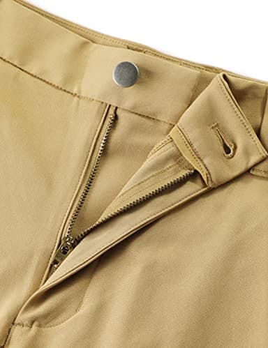 CRZ YOGA Men's All Day Comfy Golf Shorts - 7" Stretch Lightweight Flat Front for Casual Work with Pockets Khaki Sand 34W x 7L - Image 4