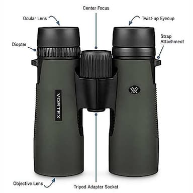 Vortex Optics Diamondback HD 8x42 Binoculars - HD Optical System, Non-slip Grip, Waterproof, Fogproof, Shockproof, Included GlassPak - Unlimited, Unconditional Warranty - Image 5