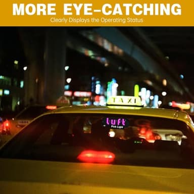 USB LED Light Sign for Drivers,Windshield Taxi Sign with Scrolling Display, Easy Suction Cup Installation for Cars, Trucks, SUVs (Lyft-pink) - Image 3