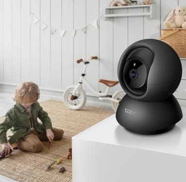 Tapo TP-Link 2K Pan/Tilt Indoor Security Camera for Baby Monitor, Pet Camera | Motion Detection & Tracking | 2-Way Audio | Cloud & SD Card Storage | Works w/Alexa & Google Home | Black C211 - Image 4