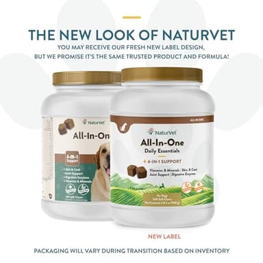 NaturVet All-in-One Dog Supplement - for Joint Support, Digestion, Skin, Coat Care – Dog Multivitamins with Minerals, Omega-3, 6, 9 – Wheat-Free Vitamins for Dogs – 240 Soft Chews - Image 2