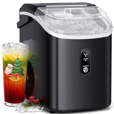 Ice Maker Countertop with Soft Chewable Ice, 22 lbs/24Hrs Ice Maker with Basket and Scoop, Removable Top Cover, Auto-Cleaning for Home/Party/RV/Camping - Image 1