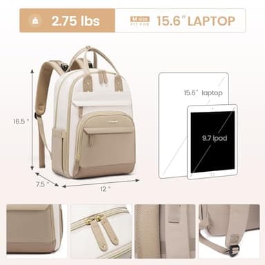 LOVEVOOK Diaper Bag Backpack, Baby Bag with Changing Pad, Large Diaper Backpack Boy Girl, Waterproof Baby Registry Bag for Mom Dad with Stroller Buckles, Beige-khaki - Image 6