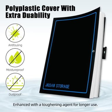 ALL4JIG Puzzle Storage Folder Keeper for Jigsaw Enthusiasts Puzzle Space-Saving Organizer Accessories for Adults Holds 20 Puzzles, HD Film Pockets - Image 3