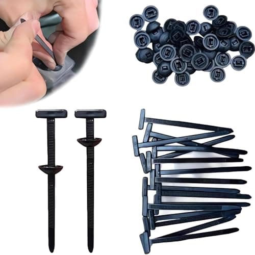 100PCS Nylon Universal Cable Tie Buckle 2026 Upgrade Multipurpose Plastic Cable Ties Tool Heavy Duty Self Locking Nylon Zip Ties UV Resistant Black Zipties for Car Daily Repair (20PCS) - Image 1