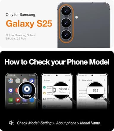 TORRAS Magnetic Shockproof for Samsung Galaxy S25 Case, Fit for MagSafe, 4X Military Grade Protection, Translucent Hard Back Slim Case for Samsung S25 Case, Anti-Fingerprint Anti-Scratch, Black - Image 2