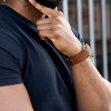 WOCCI 18mm Watch Band for Men and Women, Genuine Leather - Top Grain Leather, Quick Release Strap, Golden Buckle (Golden Brown) - Image 6