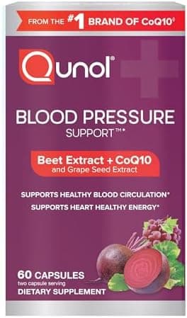 Qunol Blood Pressure Support, 3 in 1 Beets + CoQ10 + Grape Seed Extract, Beet Root Capsules That Supports Healthy Blood Circulation & Heart Healthy Energy, 60 Count (Pack of 1 - Image 4