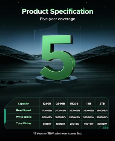 ORICO 2TB M.2 NVMe SSD, PCIe Gen3x4 2280 SSD - Up to 3600MB/s, Internal Solid State Drive with TLC NAND Flash, Compatible with Raspberry Pi 5 Desktop Laptop - D10 - Image 7