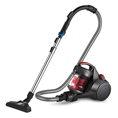 Eureka Bagless Canister Vacuum Cleaner, Lightweight Vac for Carpets and Hard Floors, Red, Whirlwind NEN110D - Image 1