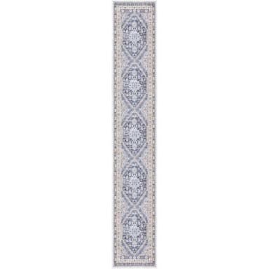 zesthome Washable Runner Rug 2.5x16 - Stain Resistant Entryway Rug,Ultra-Thin Kitchen Rugs, Anti Slip Backing Runner Rugs for Entrance Laundry Room Indoor Hallway (Blue/Beige,2.5'x16') - Image 6