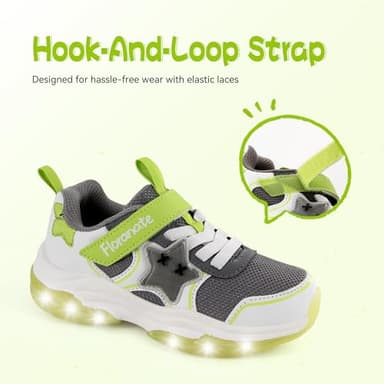 Floranate Sneaker for Boys Shoes Size 1 Light Up Shoes with Switch Little Kids Tennis Walking Running Sneaker Boys Footwear Comfortable - Image 4