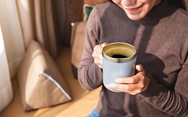 ALOUFEA 12oz Insulated Coffee Mug Cup with Handle, Stainless Steel Travel Coffee Mug with Flip Lid, Double Wall Vacuum Coffee Tumbler,Plum - Image 7