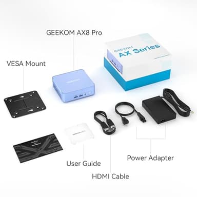 GEEKOM AX8 Pro Mini PC,AMD Ryzen R7-8745HS (8C/16T,up to 4.9GHz) Mini Computers, 32GB DDR5 5600Mhz RAM& 512GB PCIe Gen 4 SSD, Mini Desktop Windows 11 Pro, AMD Radeon 780M /WiFi 6E/BT5.2/2.5G LAN - Image 7