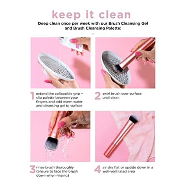 Real Techniques Extra Big Powder Brush, Large Makeup Brush For Powder, Fluffy Head For All-Over Setting, XL Oversized Brush For Quick Application, Cruelty-Free, Synthetic Bristles, 1 Count - Image 11