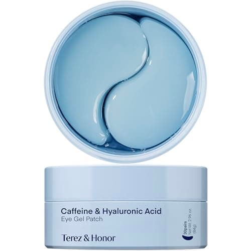 TEREZ & HONOR Under Eye Patches for Dark Circles - 60 Korean Hydrogel Masks for Puffiness, Bags with Caffeine, Hyaluronic Acid, Niacinamide - Undereye Brightening, Hydrating, Anti-Wrinkle & Cooling - Image 1
