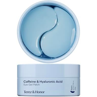 TEREZ & HONOR Under Eye Patches for Dark Circles - 60 Korean Hydrogel Masks for Puffiness, Bags with Caffeine, Hyaluronic Acid, Niacinamide - Undereye Brightening, Hydrating, Anti-Wrinkle & Cooling - Image 1