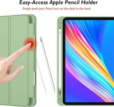 iMieet iPad Pro 13 Inch Case M4 (2024) with Pencil Holder, Trifold Stand Smart Case with Soft TPU Back, Auto Wake/Sleep (Matcha Green) - Image 7