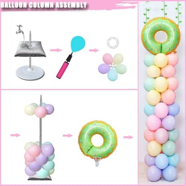 DECOJOY Balloon Column Stand Set of 2, Adjustable 7 Feet Ballon Arch Stands with Bases for Floor, Tall Baloon Tower Pillar Assembly Kit for Halloween, Birthday, Party Decorations - Image 5
