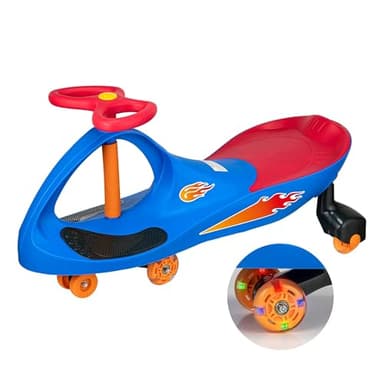 PlasmaCar Lightning Glow Rider - Inertia & Movement Powered Ride-On Toy, Light-Up Wheels, Indoor-Outdoor Play Blue & Red - Image 2