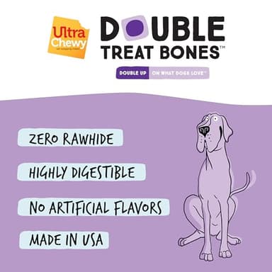 Ultra Chewy Peanut Butter, Chicken, Bacon and Cheese Flavors: Long-Lasting Treats Made in USA for Large and Small Breeds, Highly Digestible, for Aggressive Chewers (Favorite Flavors, 6 Count) - Image 4